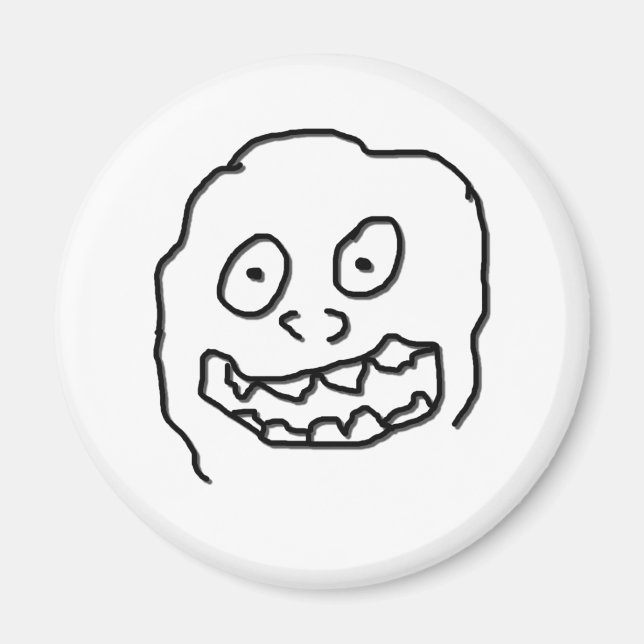 Goof Doodle Nöt 0003 svartvit Magnet (Framsidan)