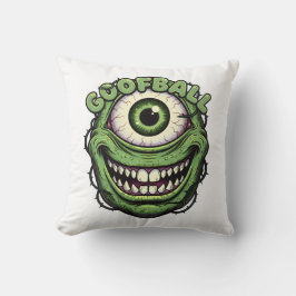 Goofball Monster Eye – Funny Creepy One-Eyed Carto Kudde