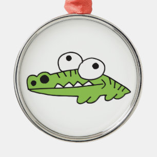 goofy baby alligator julgransprydnad metall