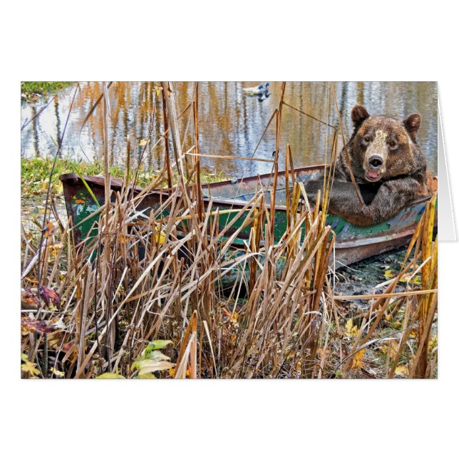 Goofy Bear Hälsningskort (Framsidan Horizontal)