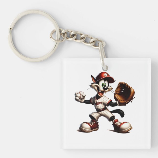 Goofy Cat Baseball Pitcher-Vind upp (Framsidan)