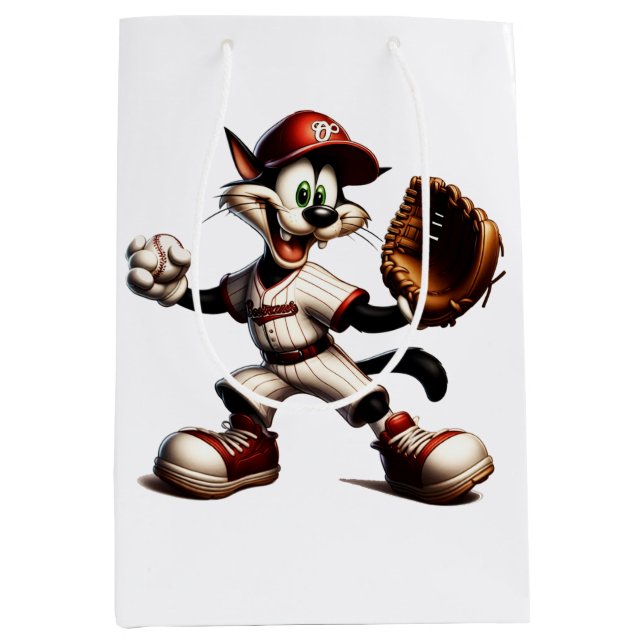 Goofy Cat Baseball Pitcher-Vind upp (Framsidan)