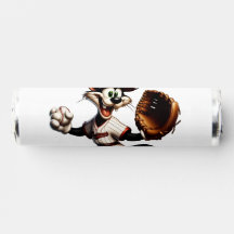 Goofy Cat Baseball Pitcher-Vind upp