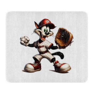 Goofy Cat Baseball Pitcher-Vind upp