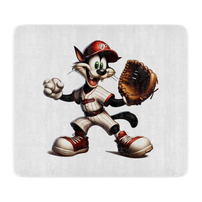 Goofy Cat Baseball Pitcher-Vind upp (Framsidan)