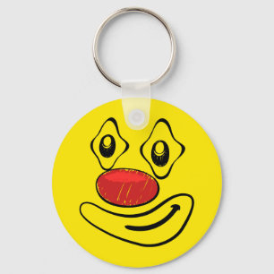Goofy Clown Gult Ansikte Nyckelring
