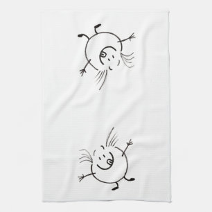 Goofy Doodle Guy Kitchen Towel Kökshandduk