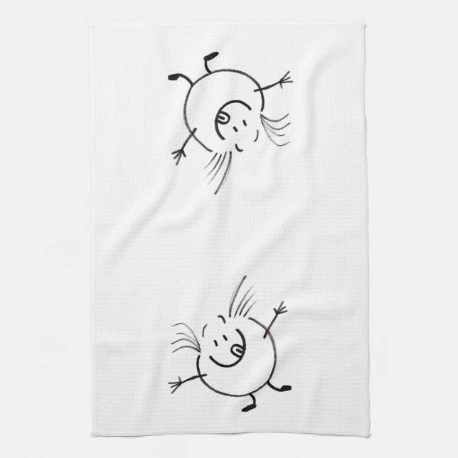 Goofy Doodle Guy Kitchen Towel Kökshandduk (Vertikal)