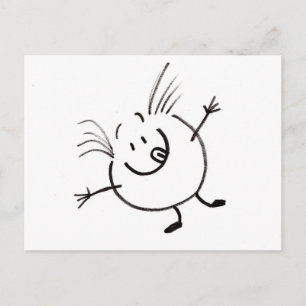Goofy Doodle Guy Postcard Vykort