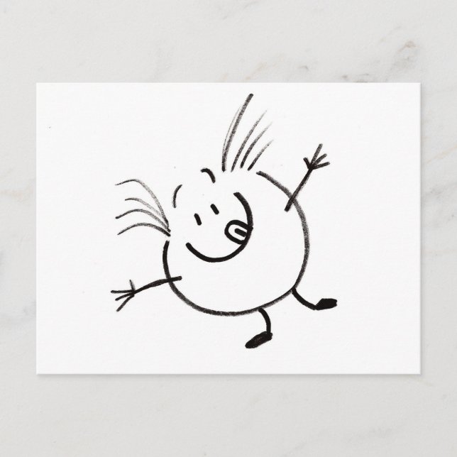 Goofy Doodle Guy Postcard Vykort (Framsida)