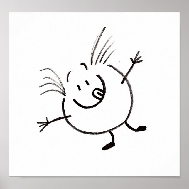 Goofy Doodle Guy Poster (Framsidan)