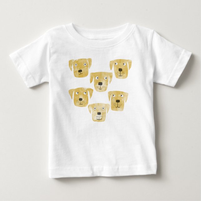 Goofy Golden Labrador Retriever Hund T Shirt (Framsida)