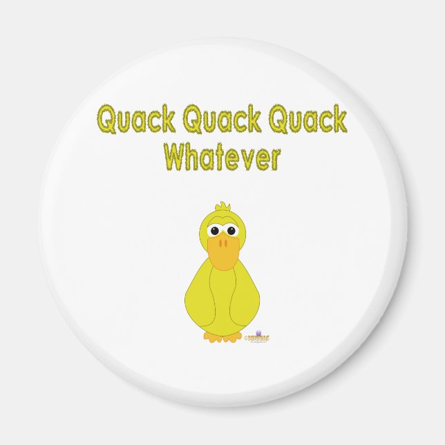 Goofy Gult Anka Quack Quack Spelar ingen roll Magnet (Framsidan)