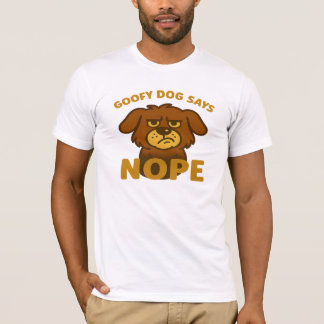 Goofy Hund Säger Nej – Rolig Tecknad Hund T Shirt