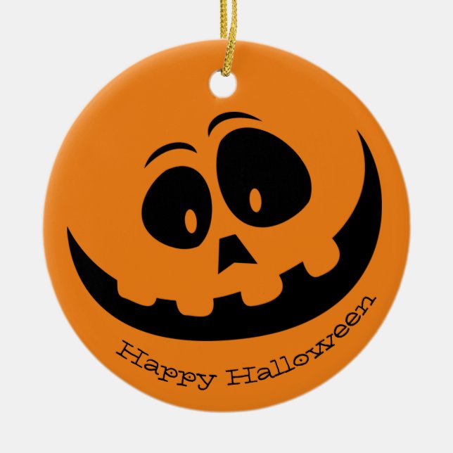 Goofy Jack-O-Lantern Ansikte Design Ornament (Framsidan)