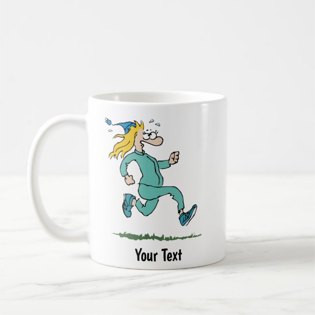Goofy Joggare Mugg - Anpassade Running Gift (Vänster)