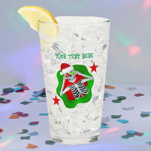 Goofy jul Skeleton Ornament Ögon i Splatter Glaskopp