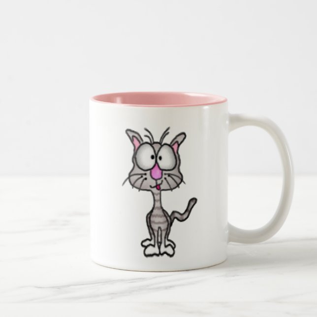 Goofy Kitten Mug Två-Tonad Mugg (Höger)