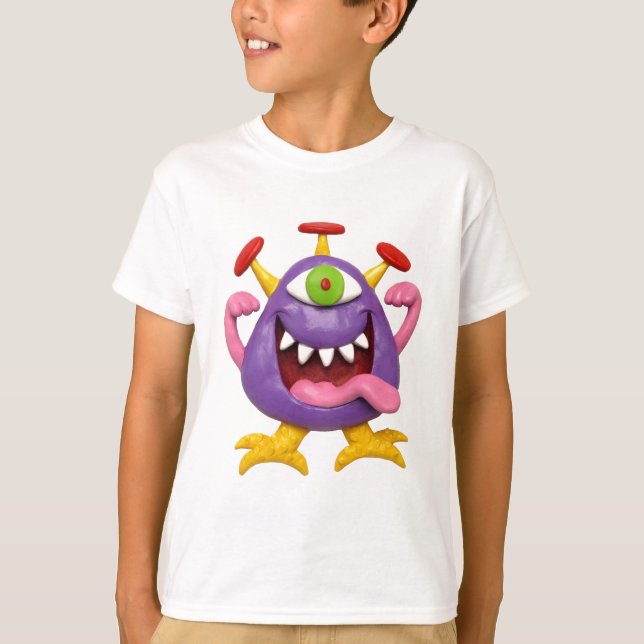 Goofy Lila Monster Tee Shirt (Framsida)