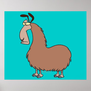 goofy llama-tecknad poster