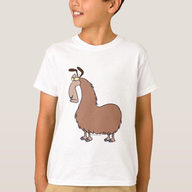 goofy llama-tecknad tee (Framsida)