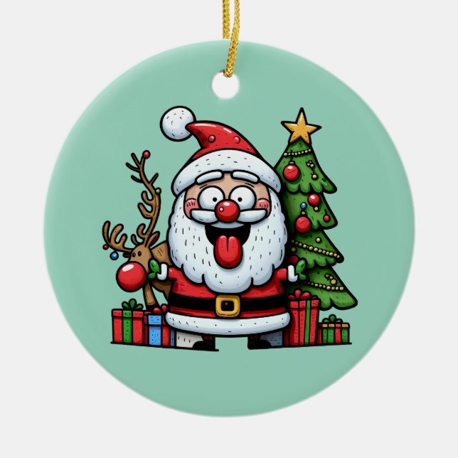 Goofy Santa Julgransprydnad Keramik (Framsidan)