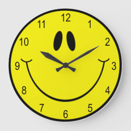 Goofy Smile Ansikte Large Clock Stor Klocka