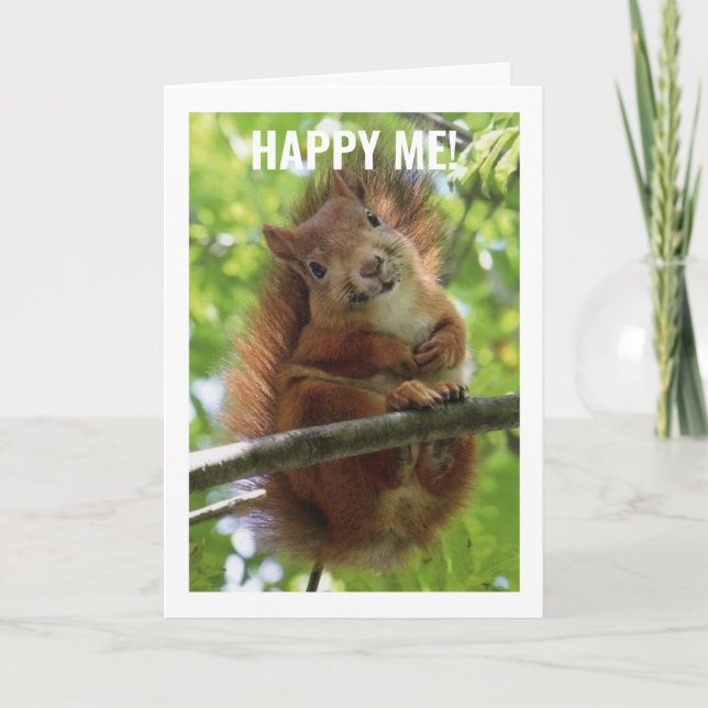 GOOFY SQUIRREL SÄGER LYCKLIG 40 BIRTHDAY! Kort (Framsida)