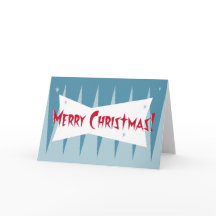 Googie-julkort i mitten av århundradet: blått