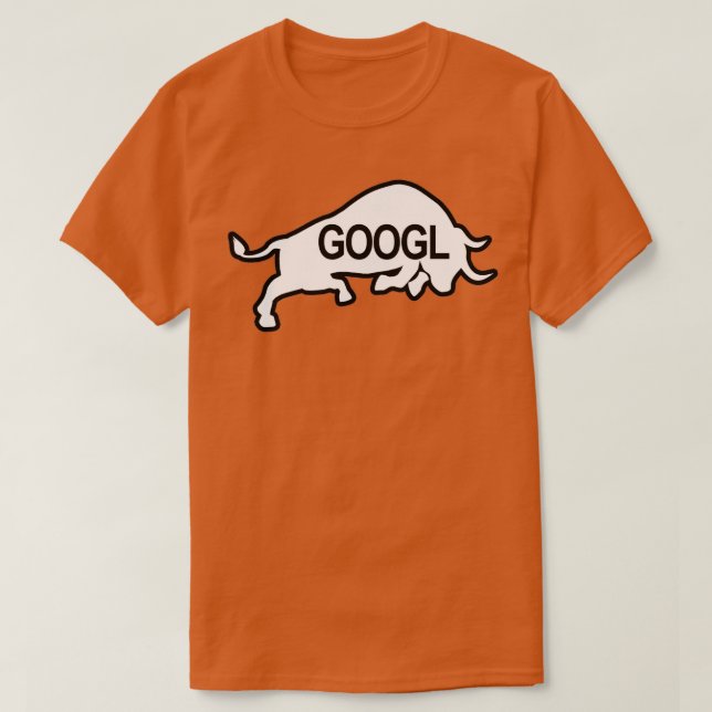 GOOGL Bull Black ampamp White T Shirt (Design framsida)