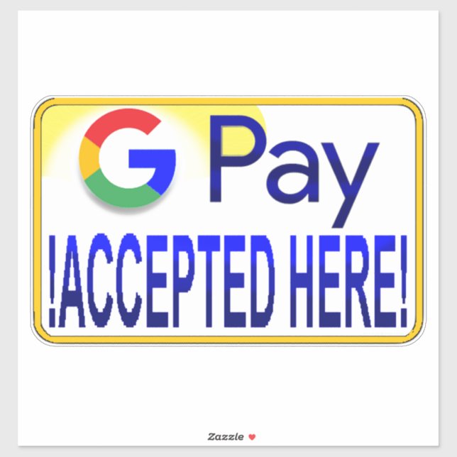 Google Betalar accepterat här! Klistermärken (Ark)