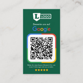 Google Bewertungskarte mit QR code  Visitkort