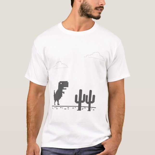 Google Chrome dinosaur game T Shirt (Framsida)