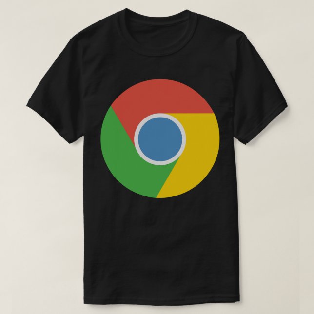 Google Chrome Sticker T Shirt (Design framsida)