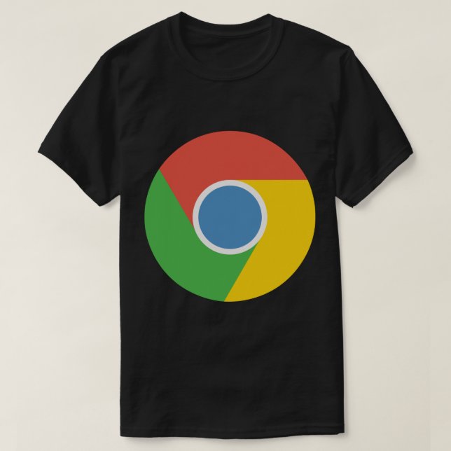 Google Chrome Sticker T Shirt (Design framsida)