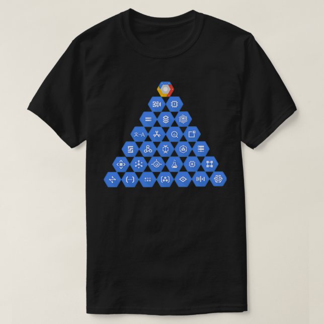 Google Cloud Platform Inslag Pyramid T Shirt (Design framsida)