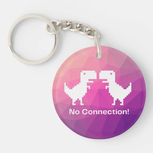 Google dinosaur-skjorta "ingen anslutning" (Framsidan)