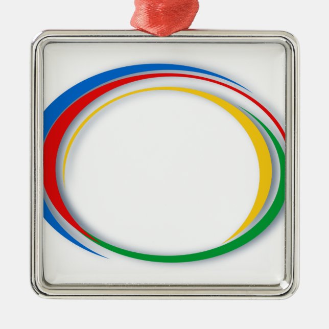 Google färger julgransprydnad metall (Framsidan)