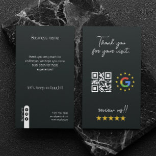 Google Granska min Business Social Media Qr-kod Visitkort