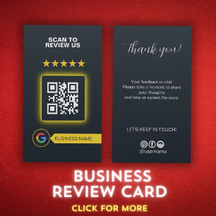 Google Granska mitt affärsskript - tack för QR-kod Visitkort