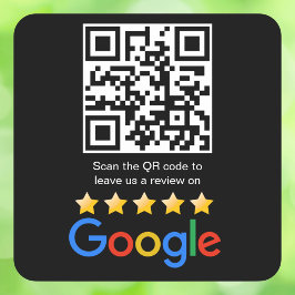Google Granska QR-kod Skanna mig Fyrkantigt Klistermärke
