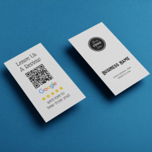 Google granskar QR-koden Lämnar oss en granskning Visitkort