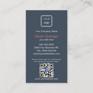 Google-granskning - Affärskort - Messenger QR-länk Visitkort