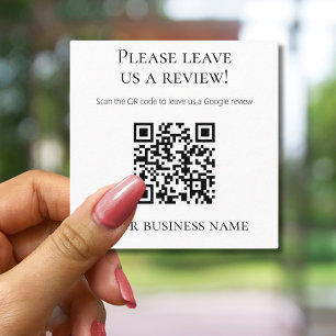 Google-granskning av professionell QR-kod Fyrkantigt Visitkort