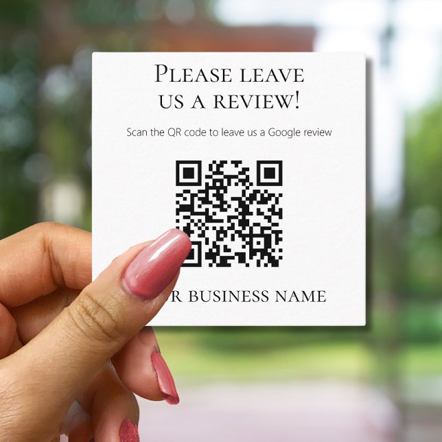Google-granskning av professionell QR-kod Fyrkantigt Visitkort (Skapare uppladdad)