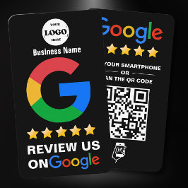 Google-granskning | Business Review US Black QR-ko Visitkort