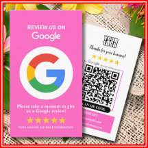Google-granskning | Business Review US Rosa QR-kod