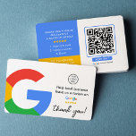 Google-granskning | Granskningsverktyg för företag Visitkort<br><div class="desc">Google granskar QR-koden för att befordra ditt företag och hämtar information från Google-sidan. Kan bidra till att öka ditt varumärkes igenkännande, bevarande och lojalitet. Klicka på Redigera med Design Verktyg om du vill ändra färg i bakgrunden eller justera teckensnitt, storleka och färg om det behövs. Du kan ÖVERFÖRA DESIGN på...</div>