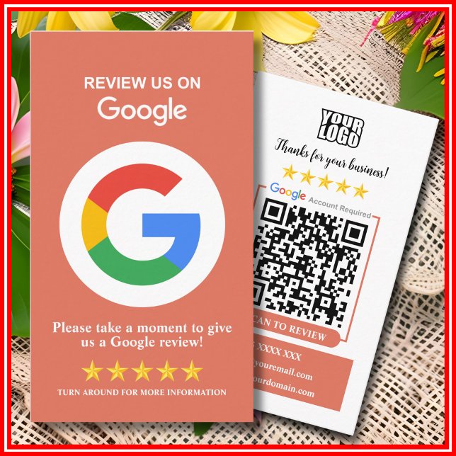 Google-granskning | Lämna av QR-koden för granskni Visitkort (Skapare uppladdad)
