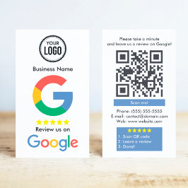Google-granskning med QR-kodlänk Visitkort